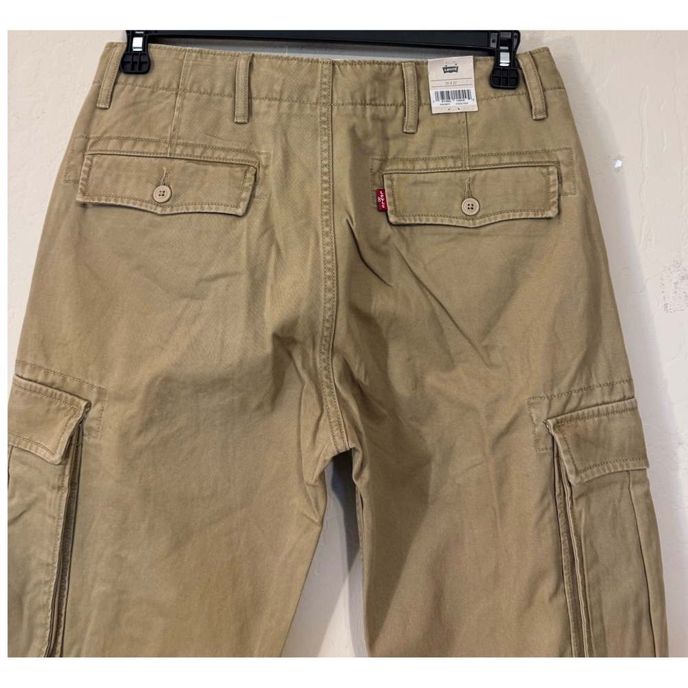Levi Ace Cargo Pants Men 32x30 Khaki Relaxed Tapered Cotton NEW - Picture 4 of 10